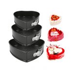 Flair Heart Cake Spring Form Mold (Set of 3)