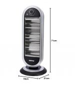 Geepas GQH28523 1200W Quartz Heater with 3 Heating Power - Image 2