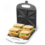 Decakila Sandwich Maker 1200W Non Stick 4 Slice White KEEC071W