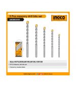 Ingco 5pcs Masonry Drill Bits Set – AKDB3055 - Image 2