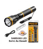 Ingco Torch Aluminum Alloy Rechargeable 400 Lumens HCFL186503 - Image 2