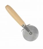 Pizza Wheel Wood Handle Pizza Cutter, Stainless Steel