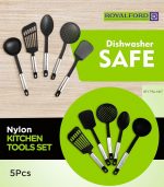 Royalford 5 Piece Silicone Utensil Set Kitchen Gadgets Set - Image 2