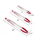 Stainless Steel Silicone Kitchen Tongs - Image 5