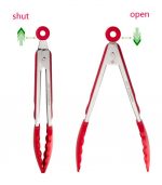 Stainless Steel Silicone Kitchen Tongs - Image 3