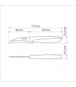 Tramontina 23419/163 High Quality Plenus 3'' Peeling Knife - Gray - Image 3
