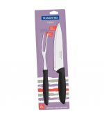 Tramontina 23498010 Plenus Carving 2-Piece Set, Black