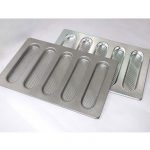 Aluminum hot dog bread baking tray