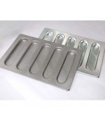 Aluminum hot dog bread baking tray