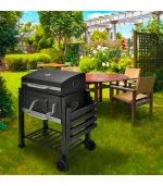 BBQ Grill Charcoal Smoker Barbecue Grill with Side Shelf - Image 4