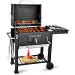 BBQ Grill Charcoal Smoker Barbecue Grill with Side Shelf
