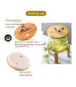 Glass Drink Dispenser with Stainless Steel Tap 3L/5L/10L Leak Proof Beverage Dispenser - Image 3