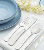 Grunwerg Baguette Pattern Dessert Forks, Stainless Steel (Pack of 12) - Image 2