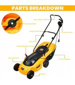 INGCO LM383 Electric Lawn Mower 1600W Corded Grass Trimmer 50L Capacity - Image 3