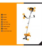 Ingco Gasoline Grass Trimmer and Bush Cutter GBC5434421 - Image 4