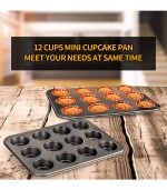 Non stick mini muffins tray 12holes - Image 4