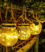 Solar Cracked Glass Ball Hanging Light - Image 2